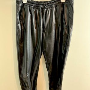 Zara Leather Joggers